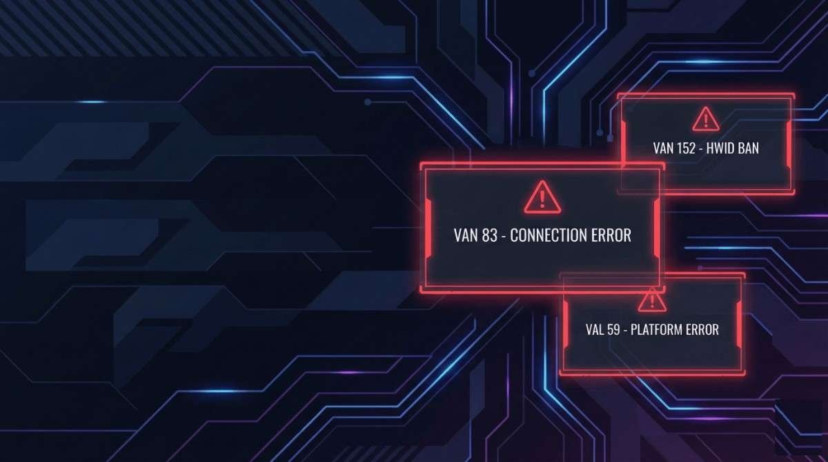 Valorant Error Codes List 2026: VAN 83, VAN 152, VAL 59 Fixes (Quick Guide)