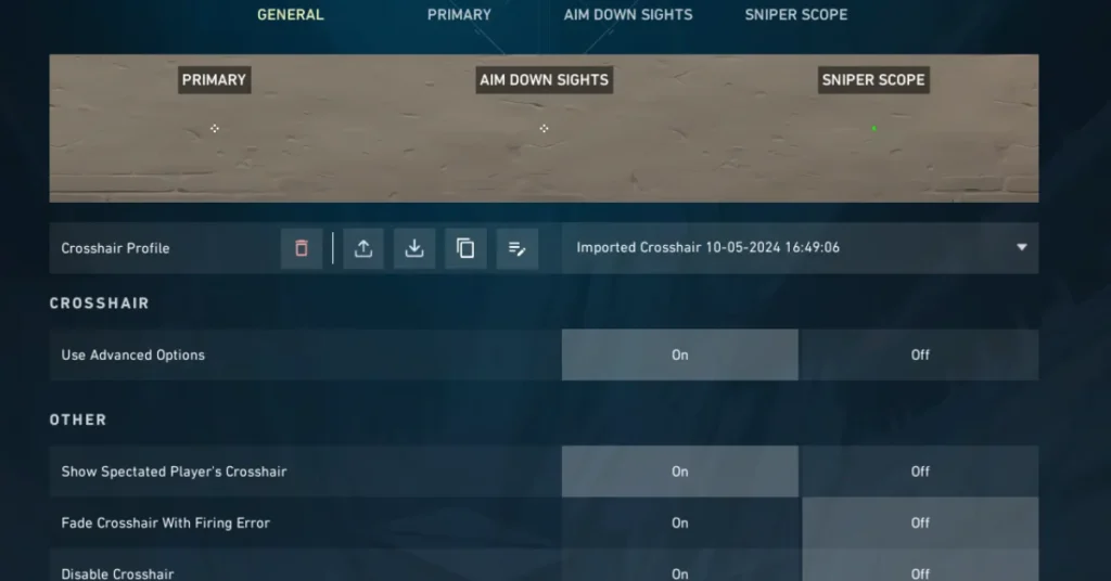 Primmie Valorant crosshair code and in-game crosshair settings setup