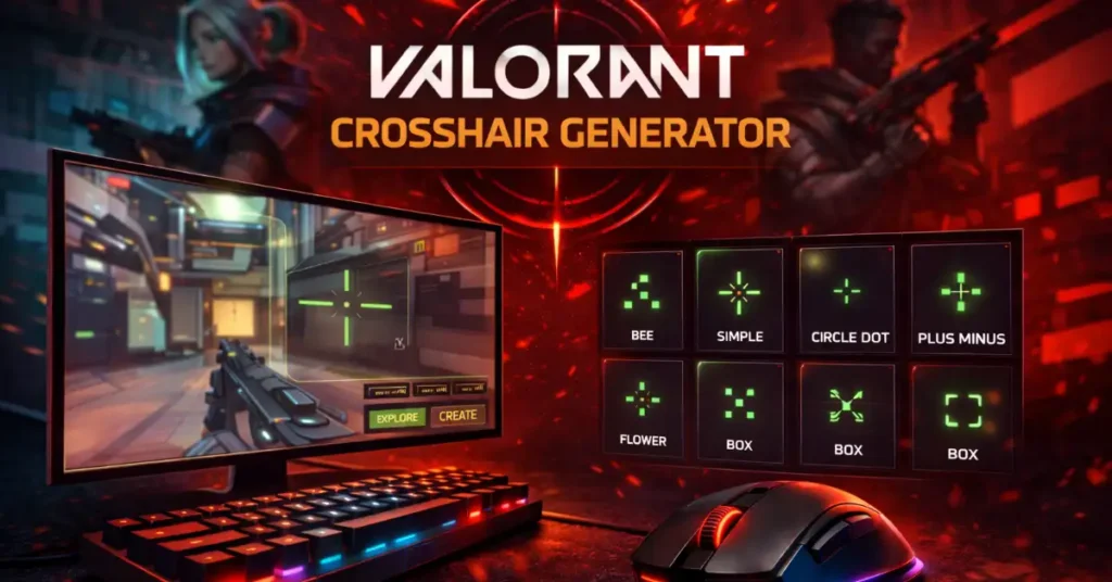 Valorant Crosshair Generator tool creating custom crosshair settings preview